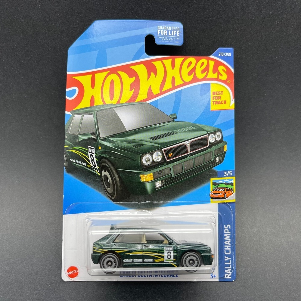 Hot Wheels Lancia Delta Integrale Rally Champs Car Green‎ Diecast 1/64 Scale